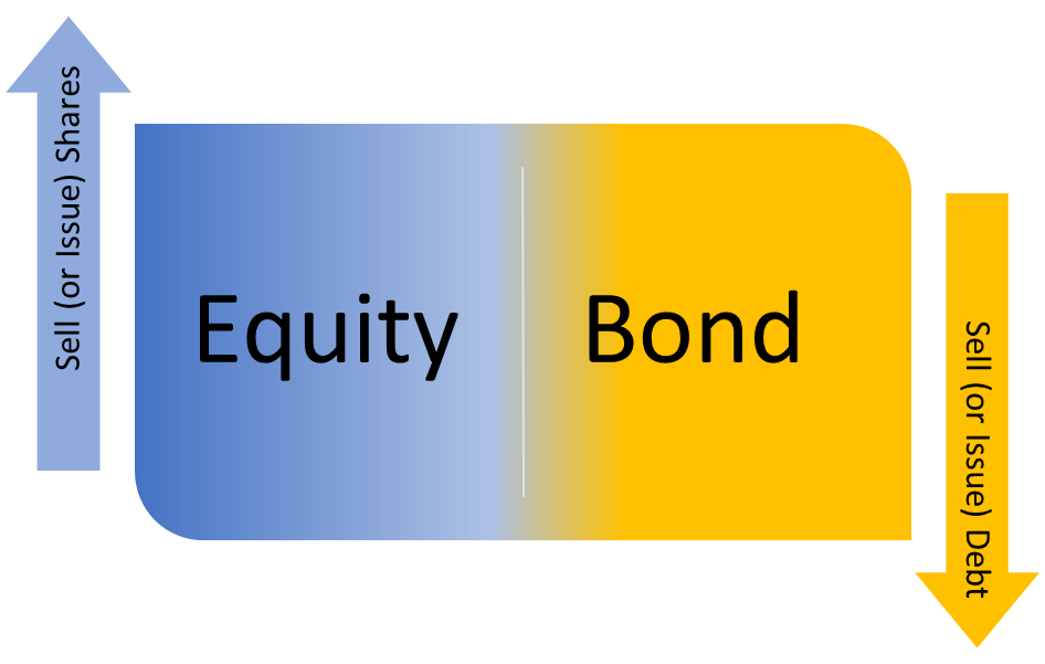 Two Paths for Raising Funds for a Business via Issuing Stocks or Bonds