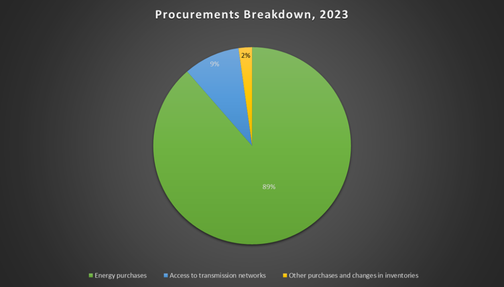 Naturgy’s Procurements Expense in 2023